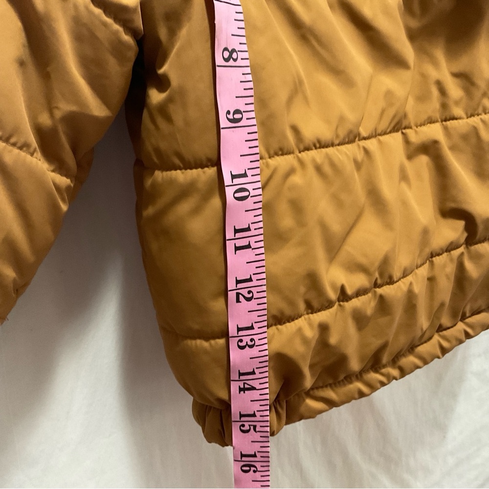 Timberland Puffer Jacket S(2) Tan Hooded Winter Full Zip Kids Toddler - Picture 6 of 7